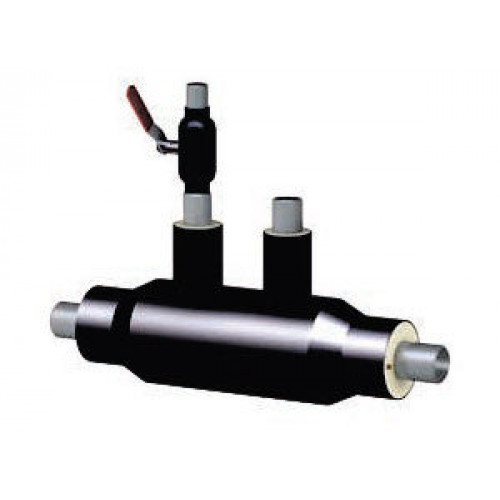 Кран шаровой с воздушником ППУ ОЦ тип 2 09Г2С BROEN Ballomax 25х25х4х1900 мм ГОСТ 8732-78