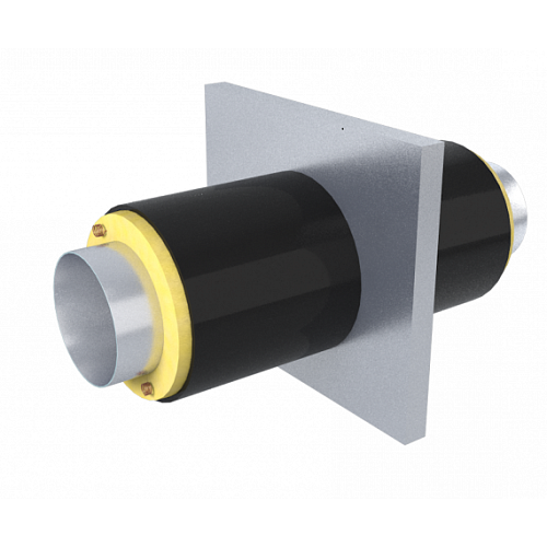 Опора неподвижная вариант А ППУ ПЭ с МЗИ и КВ тип 1 Ст20 32х3,5х255х16х2500 мм ГОСТ 8732-78