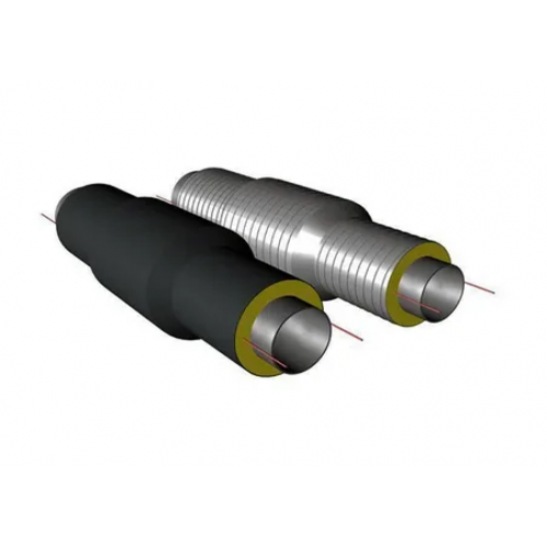 Сильфонный компенсатор двухсекционный ППУ ОЦ тип 2 1,6 МПа 09Г2С AISI 321 32х3х50 мм ГОСТ 8732-78