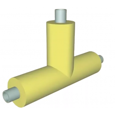 Тройник в ППМ изоляции 133х125х125х205х36х440х850 мм ГОСТ Р 56227-2014