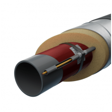 Труба в ППУ изоляции с греющим кабелем оцинкованная тип 2 09Г2С 32х4 мм ГОСТ 8732-78